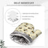 Happy Busy Bees Oven Mitts and Pot Holders Sets Silicone Bees Kitchen Mitts Bees Potholders Heat Resistant 4Pcs Bees Oven Gloves Hot Pads for Kitc...