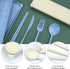 4 Sets Travel Utensils with Case, Cutlery Set Chopsticks Fork Spoon Knife with Case, Reusable Plastic Utensils Sets for Lunch Box Accessories,Port...