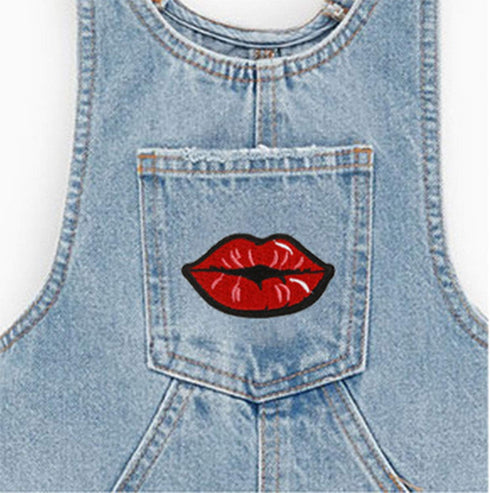 MIAO JIN 30 Pcs Red Kiss Lips Embroidered Patch Iron on Sewing Applique Stickers Patch Clothes Jeans Jackets Hat Bag DIY Decoration Patches...