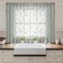 HOMEIDEAS Sage Green Sheer Curtains 52 x 54 Inch Length 2 Panels Embroidered Leaf Pattern Short Curtains for Bedroom Half/Small Window Rod Pocket ...