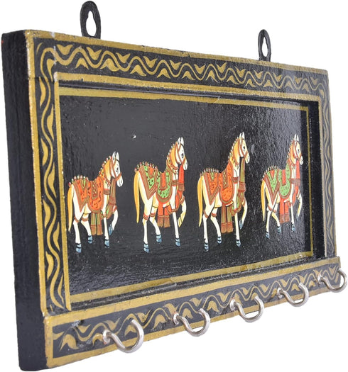 Tarini Gallery Keyholder Hanger for Home Wall Wooden Handmade for Decoration and Gifting (Horse)...