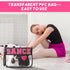 Hillban 2 Pcs Dance Theme Gifts Chenille Letter Bags Dance Preppy Patch Makeup Bag Flat Clear Pouch PVC Organizer Purse Waterproof Travel Cosmetic...
