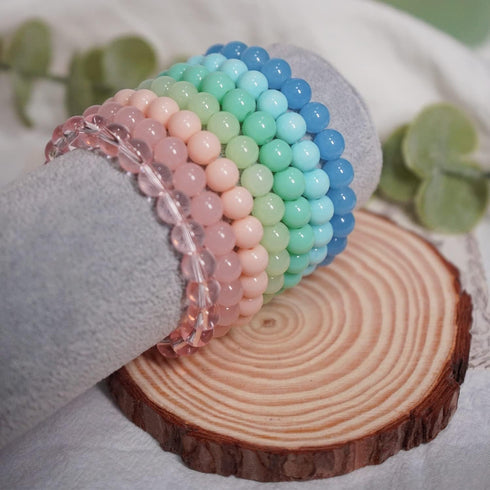 600pcs Glass Beads for Jewelry Making, 24 Color 8mm DIY Crystal Beads Bracelet Making Kit Chakra Beads, Round Stone Beads Never Fade Suitable for ...