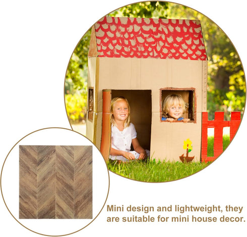 Toyvian Dollhouse Mosaic Floor Tile Miniature Kitchen Bathroom Flooring Wallpaper Mini Floorboard Doll House Assesseries Decorations...