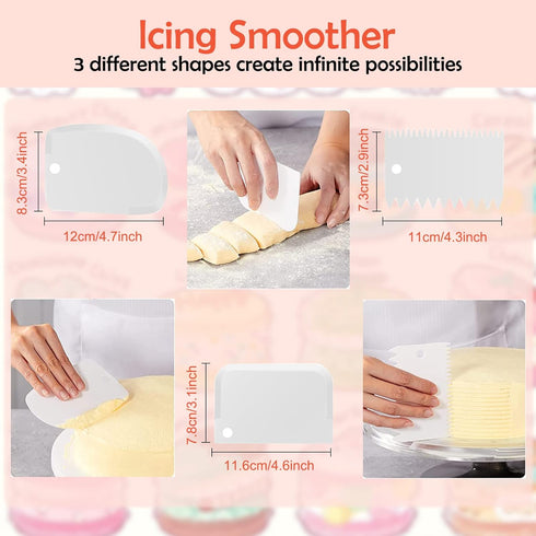 83 Pieces Stainless Steel Icing Piping Nozzle Tip Set with 44 Numbered Icing Tipsand Frosting Tools for Cake DIY, Cake Decorating Kits in a Box fo...