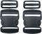 2 Set 2 Inch Flat Dual Adjustable Plastic Quick Side Release Plastic Buckles and Tri-glide Slides for Luggage Straps Pet Collar Backpack Repairing...