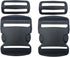 2 Set 2 Inch Flat Dual Adjustable Plastic Quick Side Release Plastic Buckles and Tri-glide Slides for Luggage Straps Pet Collar Backpack Repairing...