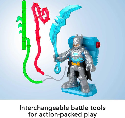 Fisher-Price Imaginext DC Super Friends Preschool Toys Batman Battle Multipack 9-Piece Figure Set with Light-Up Backpack for Ages 3+ Years...