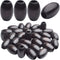 Large Hole Wooden Beads,30 Pcs Dark Brown Wooden Beads Loose Spacer Beads Oval Tube Beads for Making Necklace Bracelet and Other Stuffs...