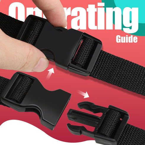 YGDZ Buckles 1", Buckles for Straps 1 inch 5 PCS, 10PCS Tri-Glide Slide Set, Plastic Quick Side Release Buckles Heavy Duty Dual Adjustable Strap C...