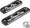 NEEWER 2 Pack Mini NATO Rail Set, 2.4"/60mm & 3"/75mm QR NATO Rail with Safety Pins, 1/4" Screws for NATO Clamp Top Handle Side Handle Camera Cage...