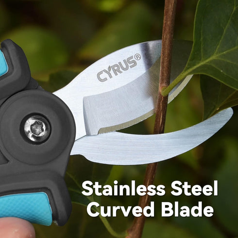 6” Gardening Scissors Hand Pruner Pruning Shear with Curved Stainless Steel Blades Plant Shears Garden Clippers Handheld...