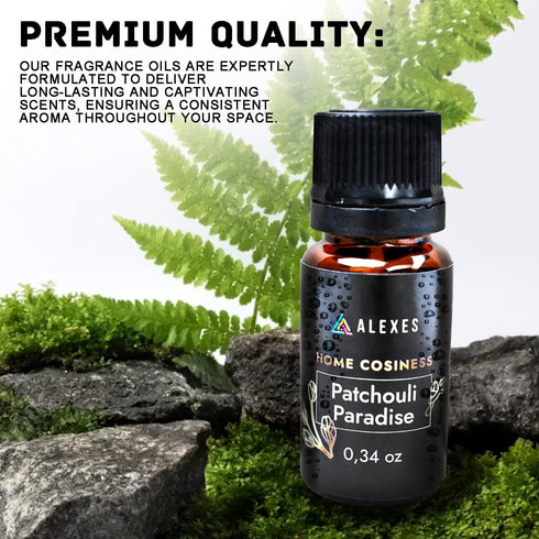 Scented Oil Gift Set - Proffesional Fragrance Oils 6 Pack 10ml - Apple Cinnamon, Turkish Coffee, Patchouli Paradise, Soft Leather, Cinnamon, Green...