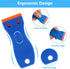 TIESOME Multipurpose Plastic Scraper Set, Non-Scratch Scraper Tool with 10Pcs Plastic Blades & 3pcs Double-Head Detail Cleaning Stick for Removing...