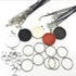 Allazone 45 PCS Wooden Pendant Trays 25 MM 5 Colors Round Pendant Cabochon Craft Bases for DIY Jewelry Gift Making...