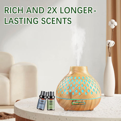Woody Essential Oils Set, Men Scents Fragrance Oil Aromatherapy Essential Oils Kit for Diffuser (6x10ML) - Sandalwood, Cedarwood, Teakwood, Agarwo...