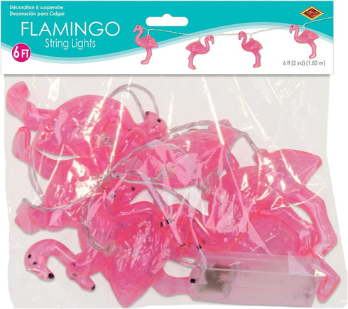 Beistle, Pink Flamingo String Lights, 6'...