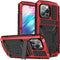 iPhone 14 Pro Max Metal Bumper Silicone Case iPhone 14 Pro Max Case with Stand Built-in Screen Protector Gorilla Glass Hybrid Military Shockproof ...