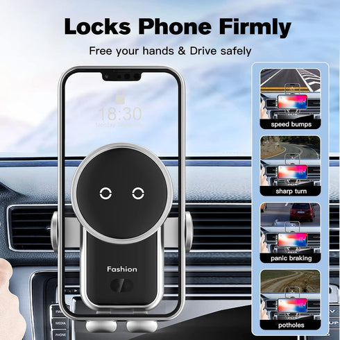 Wireless Car Charger, 15W Auto-Clamping Car Charger Mount, Air Vent Car Charging Holder for iPhone 14/14 Pro/13/13 Pro /12/12 Pro/ 11/11 Pro/Xr/Xs...