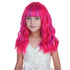 Kids Hot Pink Mixed Purple Wig Child Short Pink Purple Wig with Air Bangs Purple Pink Wavy Curly Wig for Girls Heat Resistant Synthetic Wig with W...