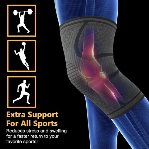 Knee Brace Pain Relief Set 2 Pack Knee Braces for Men and Women, Compression Sleeve for Meniscus Tear, ACL, Arthritis - Comprehensive Knee Support...