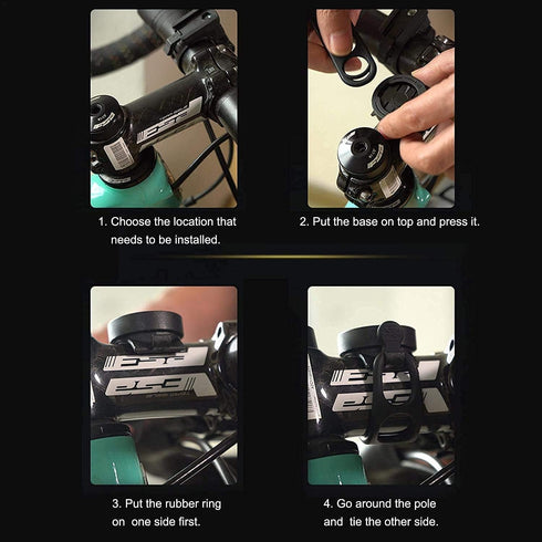 360 Degree Rotating Garmin Bike Mount Attached to Out Front Stem Handlebar for Edge Varia iGPSPORT XOSS Magene Blackbird...