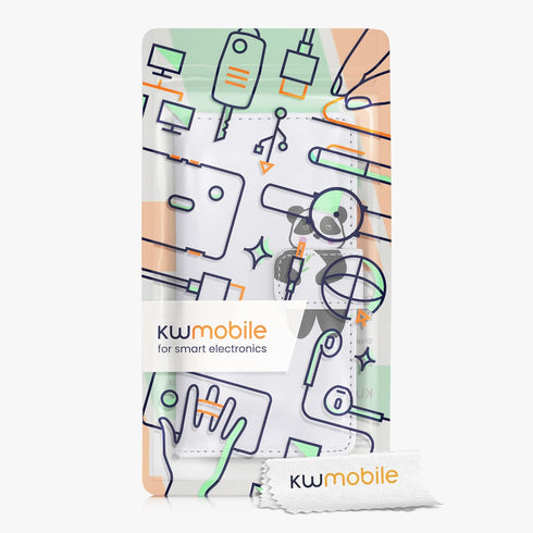 kwmobile Wallet Case Compatible with Google Pixel 4a Case for Phone - Wallet Panda Black/Green/White...