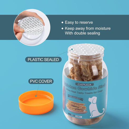 Chicken Wrapped Rawhide Sticks -Natural Dog Treats Training Rewards Nutritious Healthy Chews Pet Food Grain Free Real Meat Dried Snacks for Puppy ...