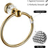 WINCASE Crystal Towel Ring, Gold Towel Holders for Bathrooms, Round Hand Towel Rack Wall Mounted Decorative...