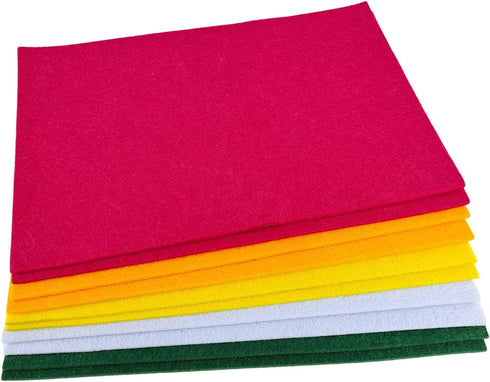 Jtnohx Felt, 3mm Thick Felt Sheets, 8"x12" Felt Fabric for Crafts, 10 Pcs Hard Stiff Color Felt for Sewing Holiday & DIY (April Day Colors Series...