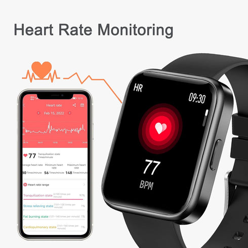 Smart Watch for Men Women Activity Fitness Tracker Smartwatch with Call Heart Rate Blood Oxygen Sleep Monitor Step Calorie Counter Waterproof 1.69...