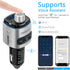 Nulaxy Bluetooth FM Transmitter for Car, QC3.0 Fast Charge Bluetooth Car Adapter, Wireless Radio Car Kit with 7 Color LED Backlit, Support Hands-F...
