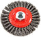 Forney 72760 Wire Wheel Brush, Stringer Bead Twist with 5/8-Inch-11 Threaded Arbor, 4-Inch-by-.020-Inch...