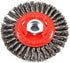 Forney 72760 Wire Wheel Brush, Stringer Bead Twist with 5/8-Inch-11 Threaded Arbor, 4-Inch-by-.020-Inch...