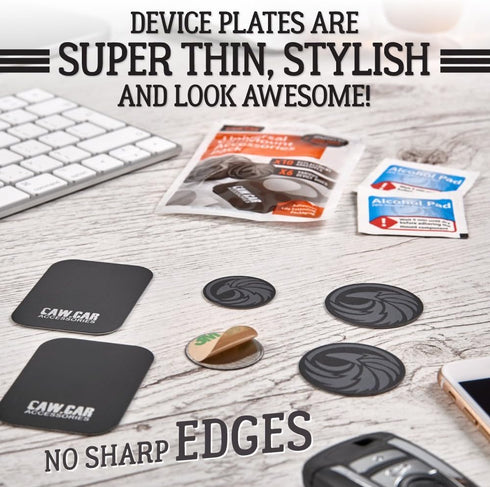 The Richest Replacement Pack for Any Magnetic Car Mount - PopSocket Compatible Metal Phone Plates (Discs) and 3M Adhesive Stickers in Unique Adhes...
