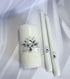 Unity Candle Set for Wedding Ceremony & Reception – 6” Pillar & Two 10” Taper Candles – Long Burning Unity Candles for Marriage Ritual – Handmade ...
