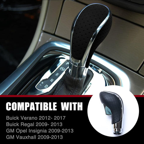 Tongze Automatic Gear Shift Knob: Leather Shifter Knob Replacement for Buick Verano Regal GM Opel Insignia Vauxhall 2009-2013 Transmission Gear Sh...