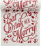 Five Star Napkins Eat Drink & Be Merry Christmas Cocktail Napkins - White Linen - 4.5" x 4.5" - Single Use - Party, Events, Holiday (50 x)...