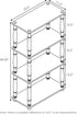 Furinno Turn-N-Tube 4-Tier Multipurpose Shelf Display Rack, Classic Tubes, French Oak Grey/Black...