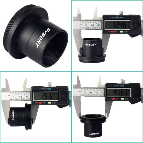SVBONY T2 T Ring Adapter and T Adapter, 1.25 inches Metal Telescope Camera Adapter for Canon EOS Standard EF Lenses and Telescope Camera Astrophot...