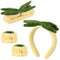 4 PCS Pineapple Face Wash Headband and Wristband Set, Creative Fuzzy Skincare Headbands Coral Fleece Hair Costume Accessories for Women Girls Wash...