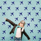 Melissalove 24pcs/Set Airplane Wall Pattern Wall Decals DIY Wall Decor Stickers for Kids Room Boy Bedroom Home Decor Mural A430 (Dark Blue)...