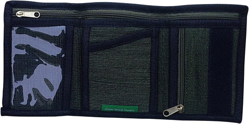 Men's Green Natural Abaca Fiber Large Trifold Wallet...