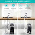 6.6ft - 4/5 inch White Cable Sleeve, Cable Organizer for Desk PC TV Computer, Wire Protector Cable Wrap Cover, Cord Management for Home Office...