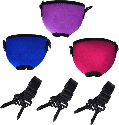 Beautyflier Wine Glass Insulator/Drink Holder/Neoprene Sleeve with Adjustable Neck Strap For Wine Walk (Blue/Burgundy/Purple)...