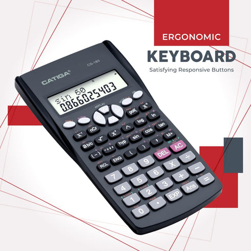 CATIGA Scientific Calculator 2 Line - for Math (Algebra and Trigonometry), Science, Statistics, Engineering, Physics, Business Class, Over 200 Fun...