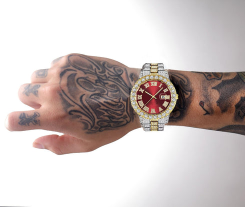 Unisex Watch Fashion Crystal Diamond Watch Mens Womens Quartz Analog Watch Stainless Steel Big Face Wrist Watch...