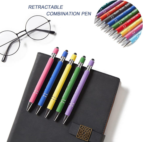 10PCS Funny Multicolored Ballpoint Pens with Complaining Quotes and Touch Screen Function Office Gifts Negative Passive Ballpoint Pens......