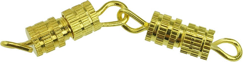 Clasps - 100 Pieces 4 x 15 mm - Barrel Screw Type Clasp - Perfect for Jewerly Making - with Kare & Kind® Retail Packaging (Gold)...