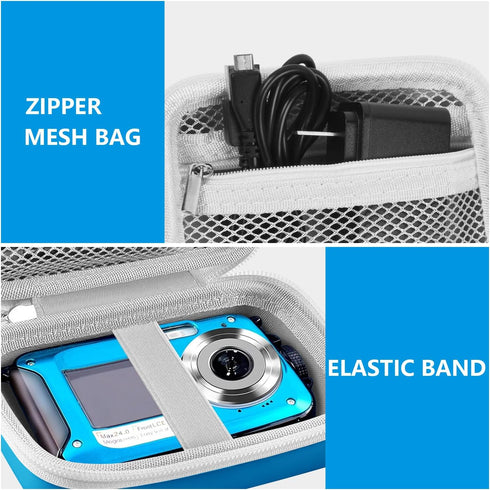 Leayjeen Underwater Camera Case Compatible with YISENCE/Trsunow/HICSHON/Yifecial/QUNVAL 11FT Waterproof Camera?Selfie Underwater Camera, Waterproo...